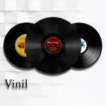 Disco de vinil para áudio digital.